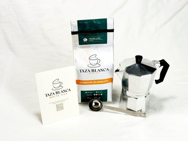 KIT de café TAZA BLANCA 340 gr. MOKA + Cuchara - Image 5